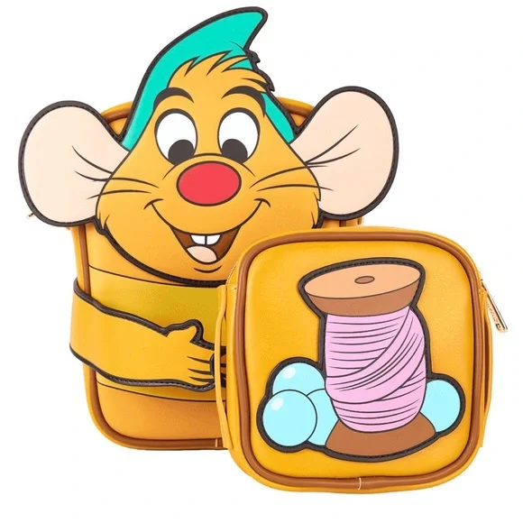 NWT Cinderella 75th Anniversary Gus Gus Crossbuddies Crossbody Loungefly Bag - Picture 5 of 12